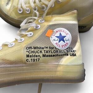 Off-White Vulcanized Converse “The Ten” Size 6